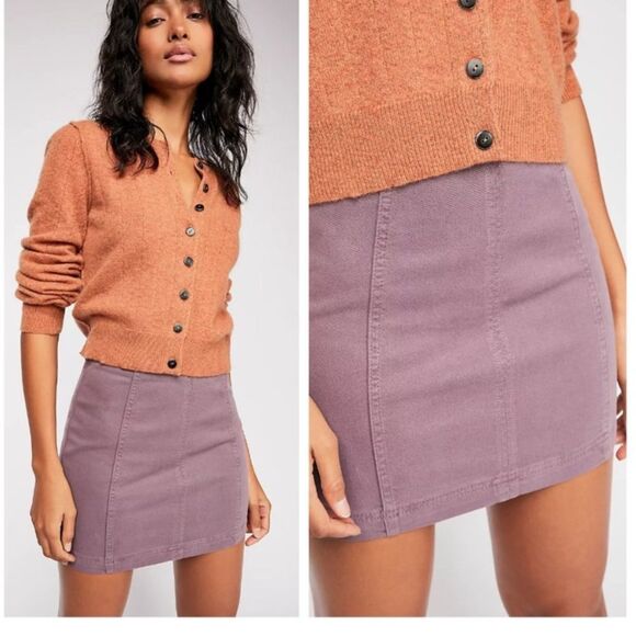 Free People Modern Femme twill skirt size 12 - Picture 1 of 8